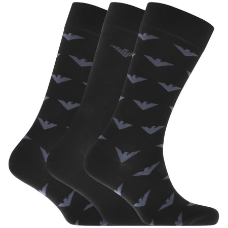 Product Image for Emporio Armani 3 Pack Socks Black