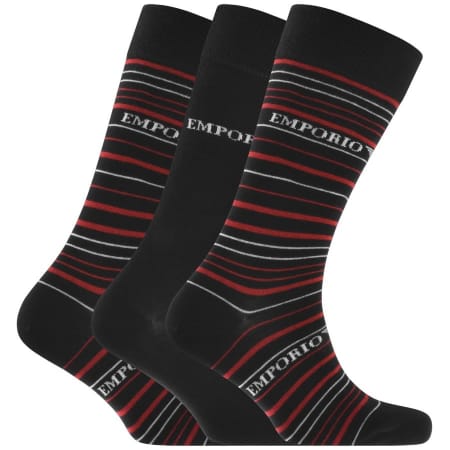 Product Image for Emporio Armani 3 Pack Socks Black