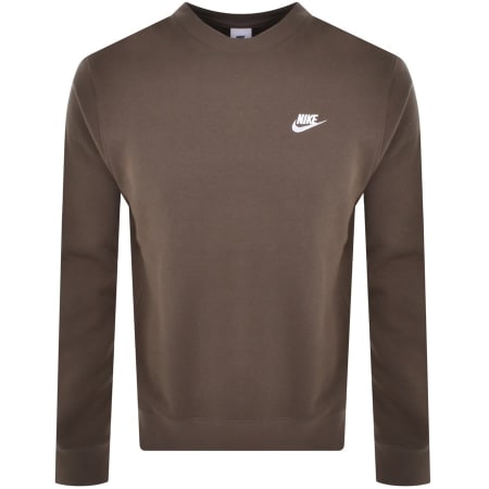 Product Image for Nike Crew Neck Club Sweatshirt Brown