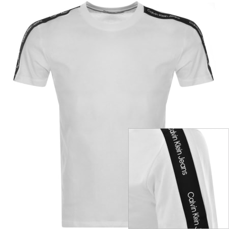 Product Image for Calvin Klein Jeans Logo Tape T Shirt White