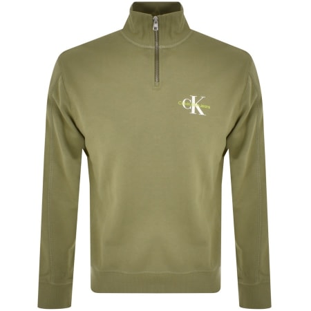 Product Image for Calvin Klein Jeans Half Zip Sweatshirt Green