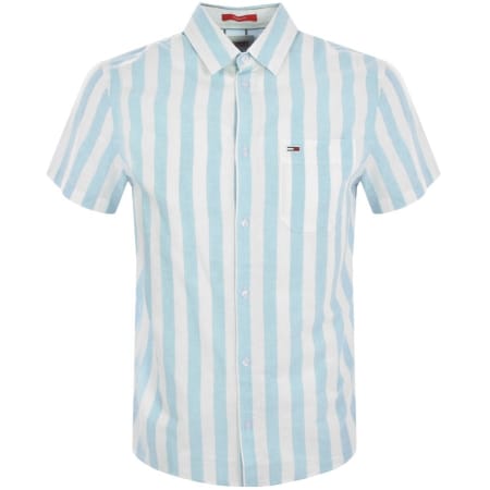 Product Image for Tommy Jeans Stripe Short Sleeve Shirt Blue