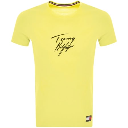 Product Image for Tommy Hilfiger Logo T Shirt Yellow