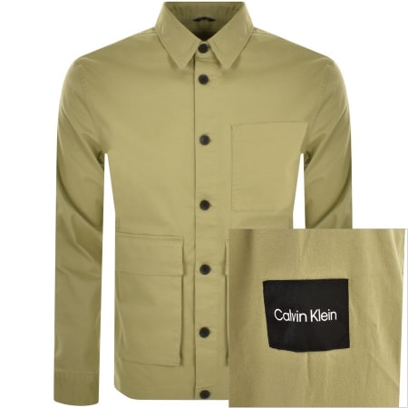 Product Image for Calvin Klein Long SleeveTwill Overshirt Green