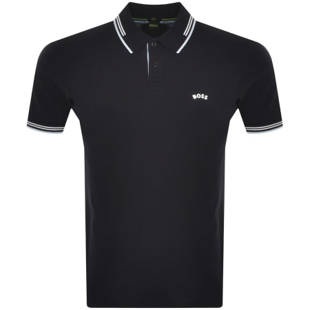 Product Image for BOSS Paul Curved Polo T Shirt Navy
