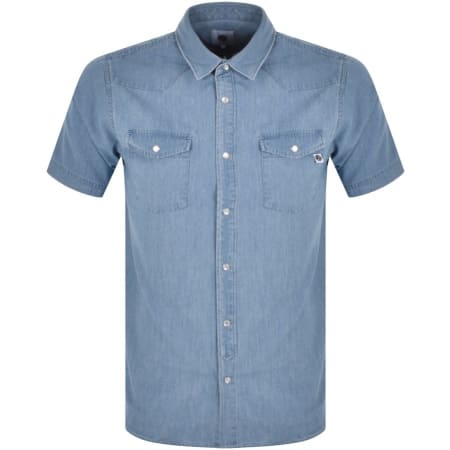 Product Image for Pretty Green Nimes Short Sleeve Shirt Blue