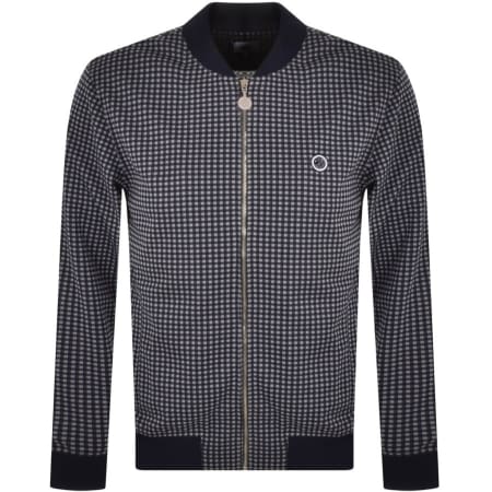 Product Image for Pretty Green Gingham Track Top Navy
