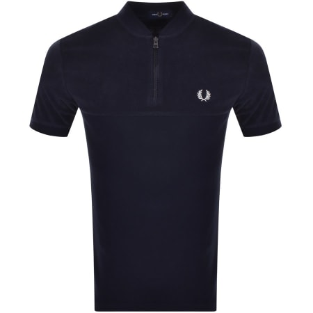 Product Image for Fred Perry Towelling Panel Polo T Shirt Navy