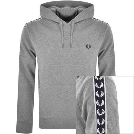 Product Image for Fred Perry Taped Logo Hoodie Grey