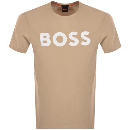 Product Image for BOSS Thinking 1 Logo T Shirt Beige