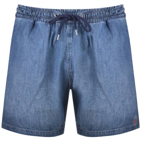 Product Image for Ralph Lauren Jersey Denim Shorts Blue