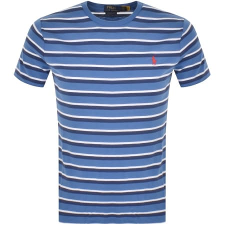 Product Image for Ralph Lauren Stripe Slim Fit T Shirt Blue