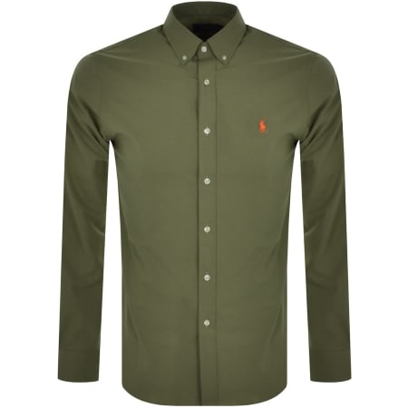 Product Image for Ralph Lauren Slim Fit Long Sleeve Shirt Green