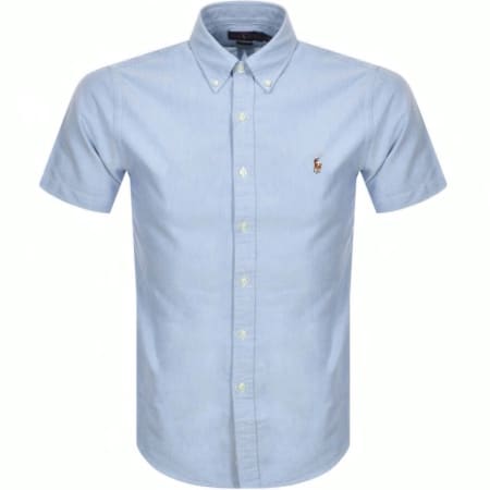 Product Image for Ralph Lauren Oxford Slim Short Sleeve Shirt Blue