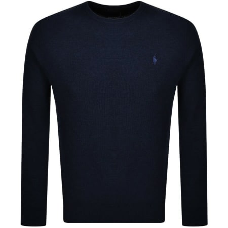 Product Image for Ralph Lauren Crew Neck Waffle Knit Jumper Navy