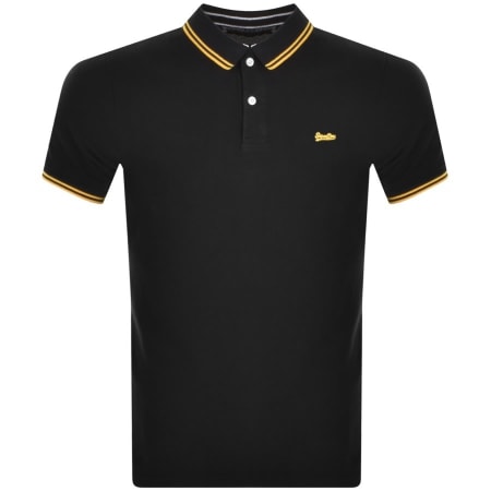 Product Image for Superdry Short Sleeved Polo T Shirt Black