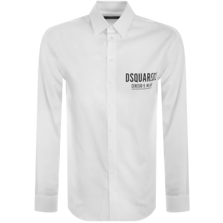 Product Image for DSQUARED2 Logo Long Sleeve Shirt White