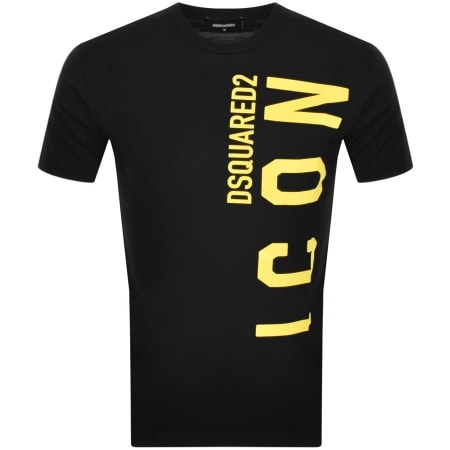 Product Image for DSQUARED2 Logo Short Sleeved T Shirt Black