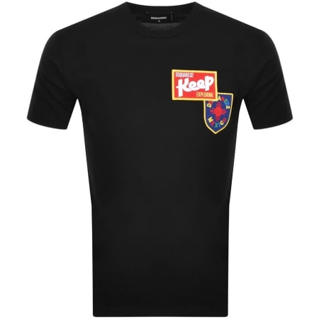 Product Image for DSQUARED2 Logo Patch T Shirt Black
