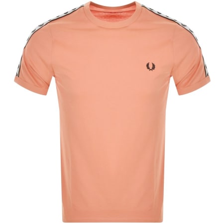 Product Image for Fred Perry Taped Ringer T Shirt Pink