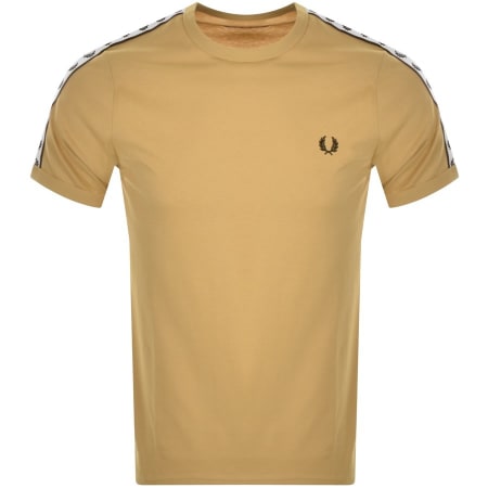 Product Image for Fred Perry Taped Ringer T Shirt Yellow