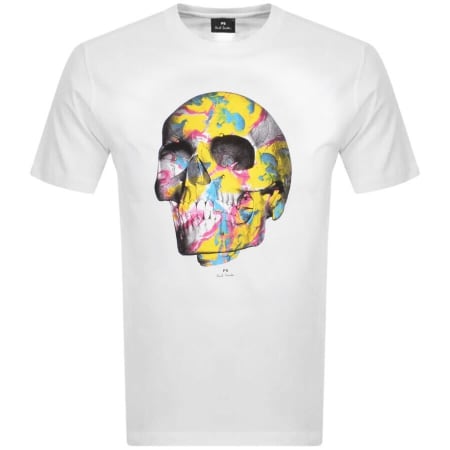 Product Image for PS By Paul Smith Skull Slim Fit T Shirt White