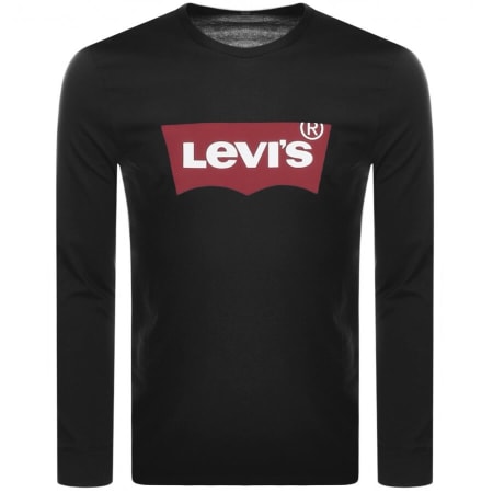Product Image for Levis Logo Crew Neck Long Sleeve T Shirt Black