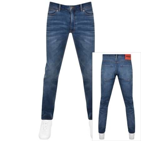 Product Image for HUGO 734 Mid Wash Extra Slim Jeans Blue