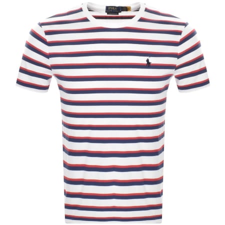 Product Image for Ralph Lauren Stripe Slim Fit T Shirt White