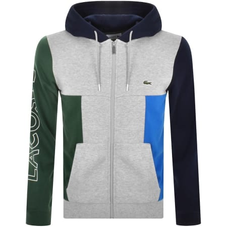 Product Image for Lacoste Colour Block Full Zip Hoodie Grey