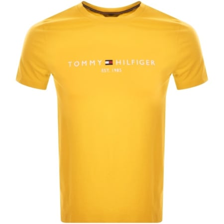 Product Image for Tommy Hilfiger Logo T Shirt Yellow