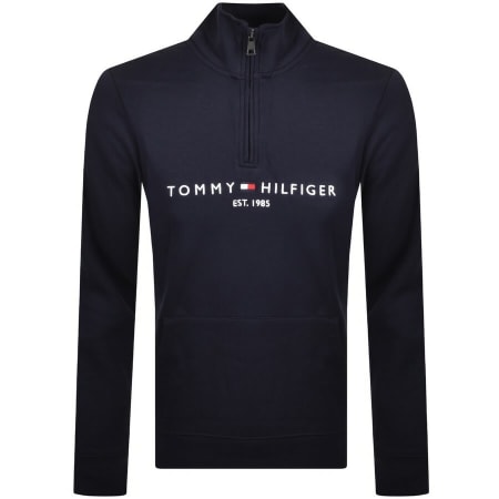 Product Image for Tommy Hilfiger Half Zip Sweatshirt Navy
