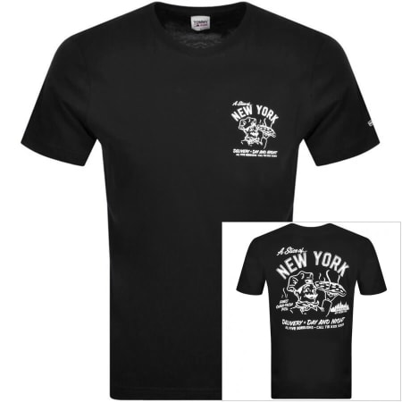 Product Image for Tommy Jeans Best Pizza Logo T Shirt Black