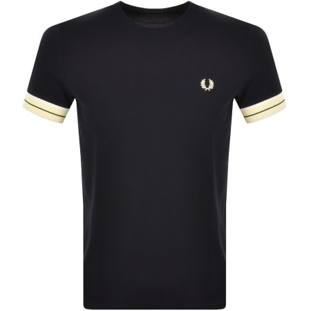 Product Image for Fred Perry Tramline Pique T Shirt Navy