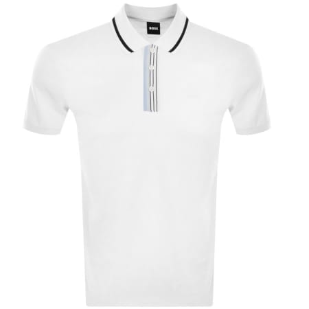 Product Image for BOSS Parlay 157 Short Sleeve Polo T Shirt White