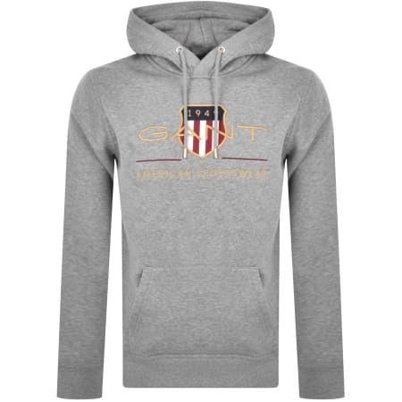 Product Image for Gant D1 Archive Shield Hoodie Grey