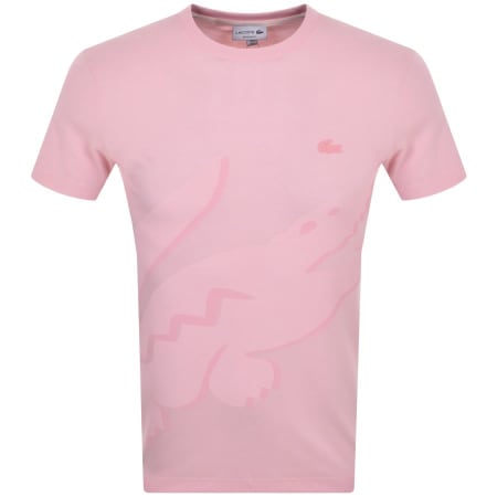 Product Image for Lacoste Crew Neck T Shirt Pink