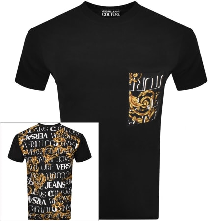 Product Image for Versace Jeans Couture Print Logo T Shirt Black