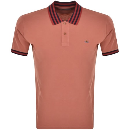 Product Image for Vivienne Westwood Stripe Collar Polo T Shirt Rose