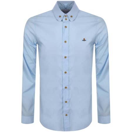 Product Image for Vivienne Westwood Slim Long Sleeved Shirt Blue