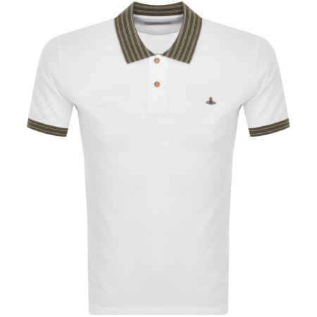 Product Image for Vivienne Westwood Stripe Collar Polo T Shirt White