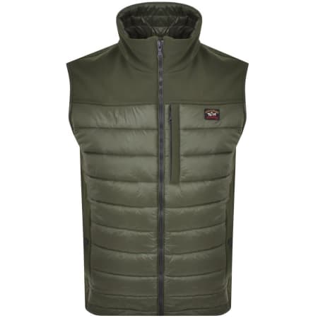 Product Image for Paul And Shark Padded Hybrid Gilet Khaki