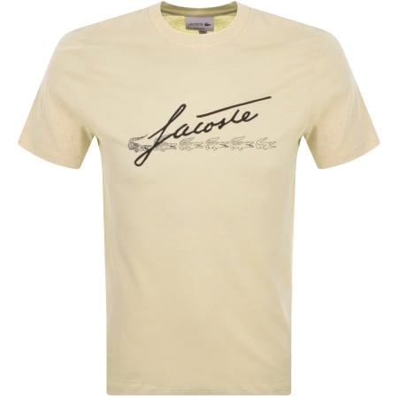Product Image for Lacoste Crew Neck T Shirt Yellow