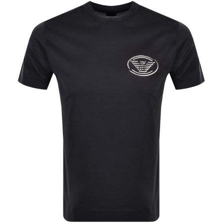 Product Image for Emporio Armani Crew Neck Logo T Shirt Navy