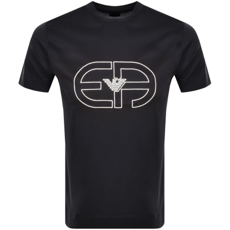 Product Image for Emporio Armani Crew Neck Logo T Shirt Navy