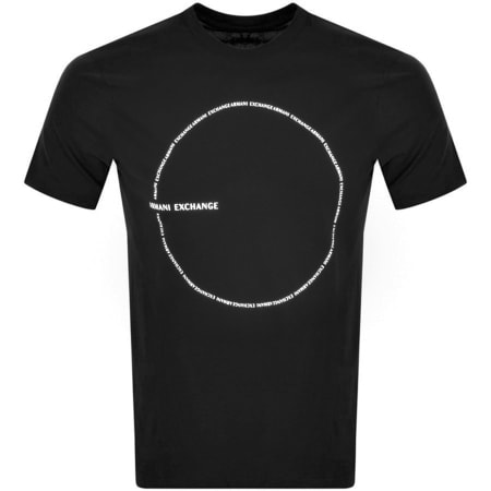 Product Image for Armani Exchange Crew Neck Logo T Shirt Black