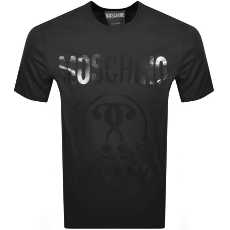 Product Image for Moschino Short Sleeve Milano Logo T Shirt Black