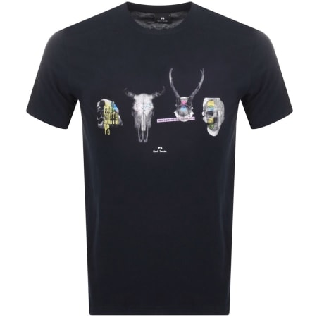 Product Image for PS By Paul Smith Skull Slim Fit T Shirt Navy