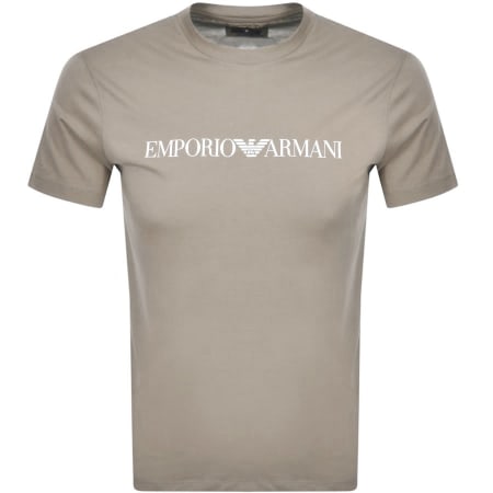 Product Image for Emporio Armani Crew Neck Logo T Shirt Grey