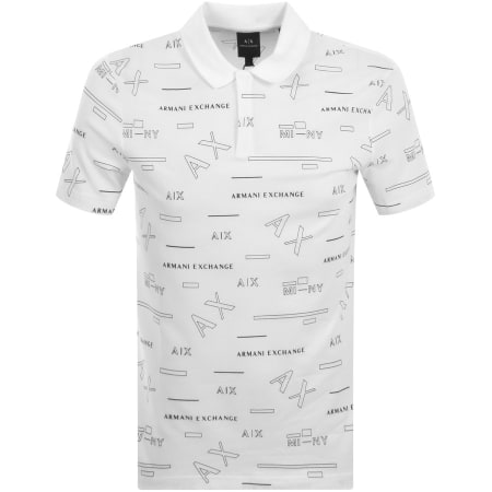 Product Image for Armani Exchange Logo Polo T Shirt White